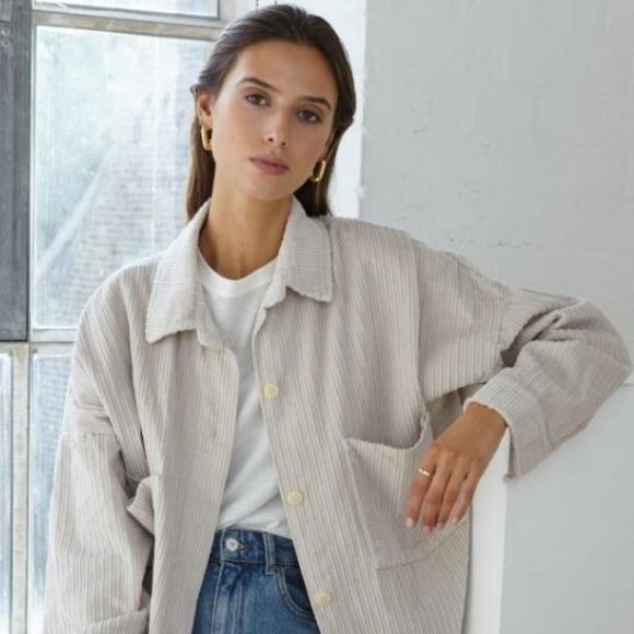 SOFT CORD OVERSHIRT - Picture 1 of 3